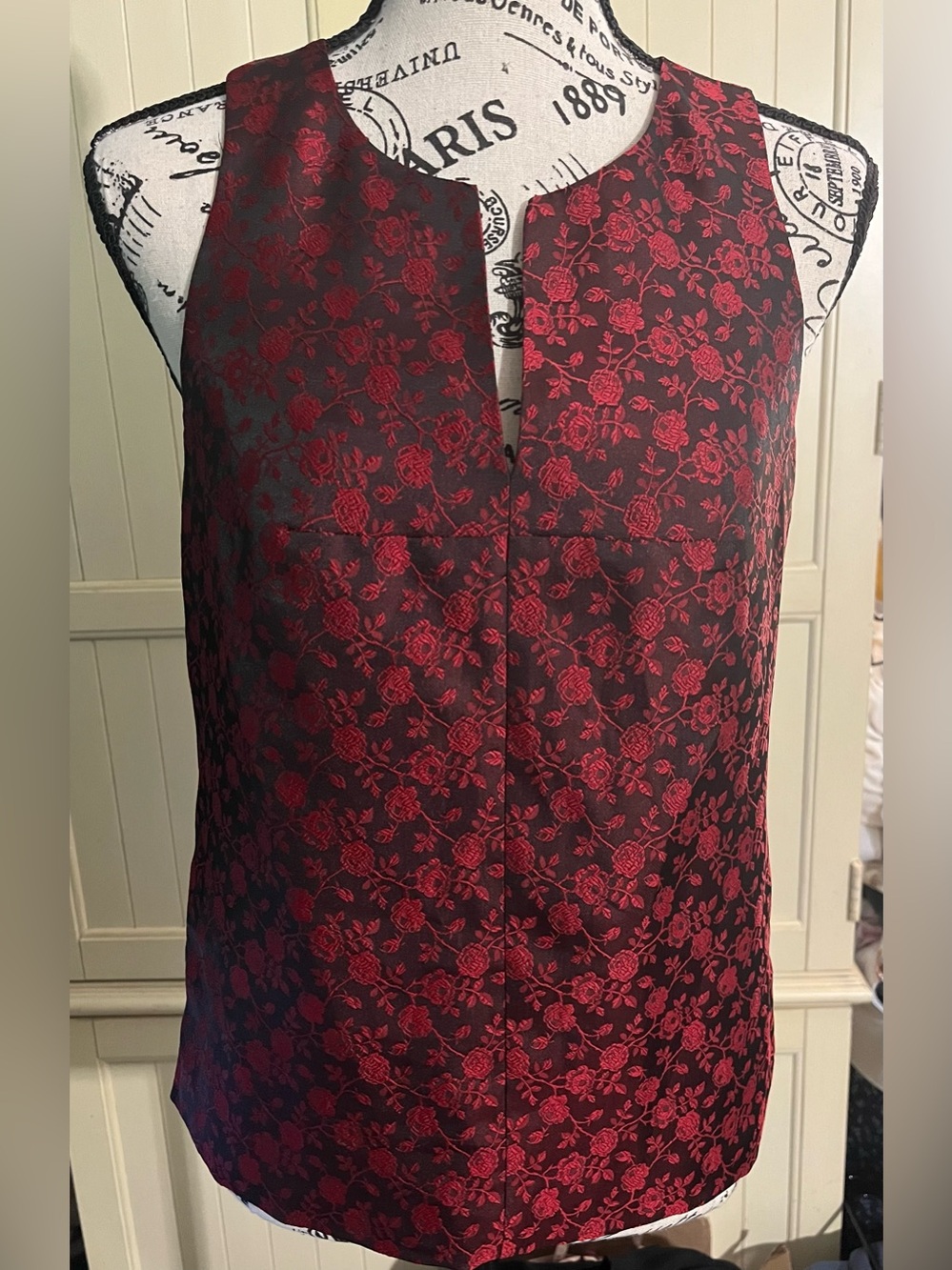 J. Crew Rose Pattern Vest Top